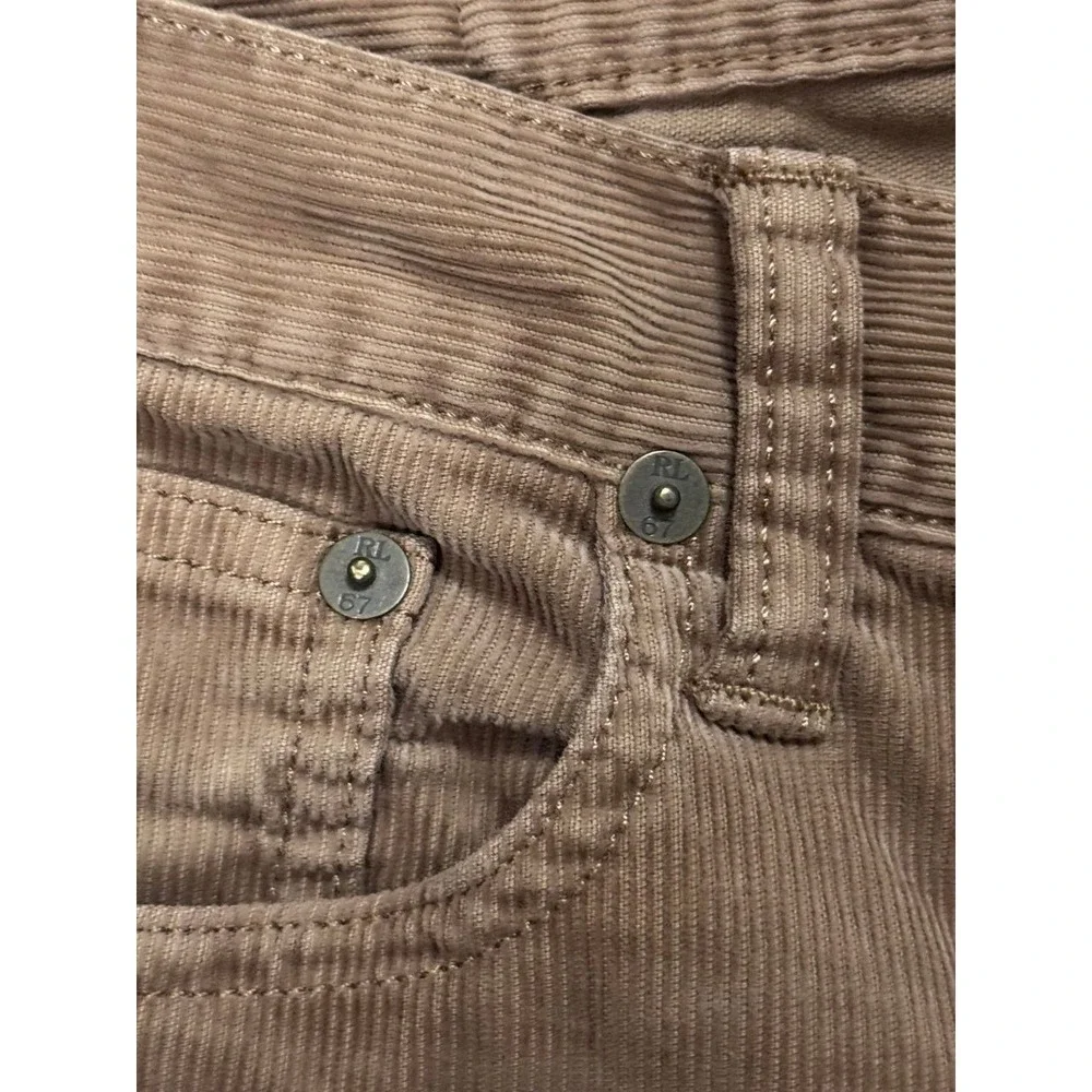 Ralph Lauren VTG Corduroy Pants Men 31x30 Tan Slim Straight Stretch Tan 5-Pocket